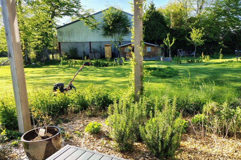 nouveau bassin dans un jardin écologique à Gedinne